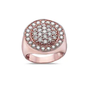 14K Rose Gold Diamond Ring for Men