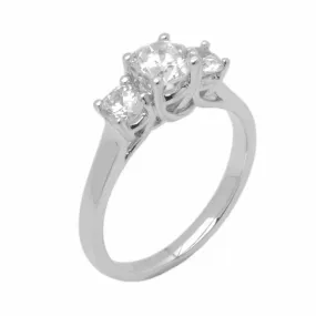 14k Solid Gold Elegant Ladies Modern Cluster Round Solitaire Ring D2031v