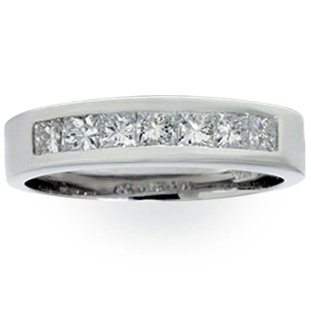 1.5ct Men's Genuine Diamond Princess Cut 14K Wedding Ring