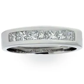 1.5ct Men's Genuine Diamond Princess Cut 14K Wedding Ring