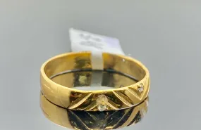 Elegant 22k Solid Gold Ladies Band Ring 7.75 Size Resizable r2938mon