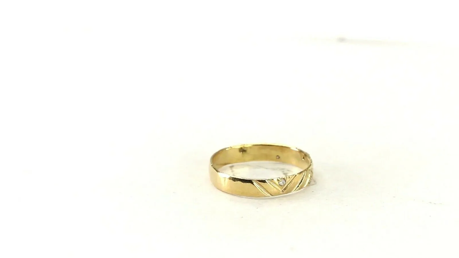 Elegant 22k Solid Gold Ladies Band Ring 7.75 Size Resizable r2938mon