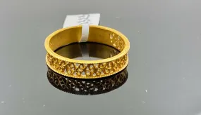 22k Ring Solid Gold ELEGANT Charm Ladies Filigree Band SIZE 11 RESIZABLE r2323