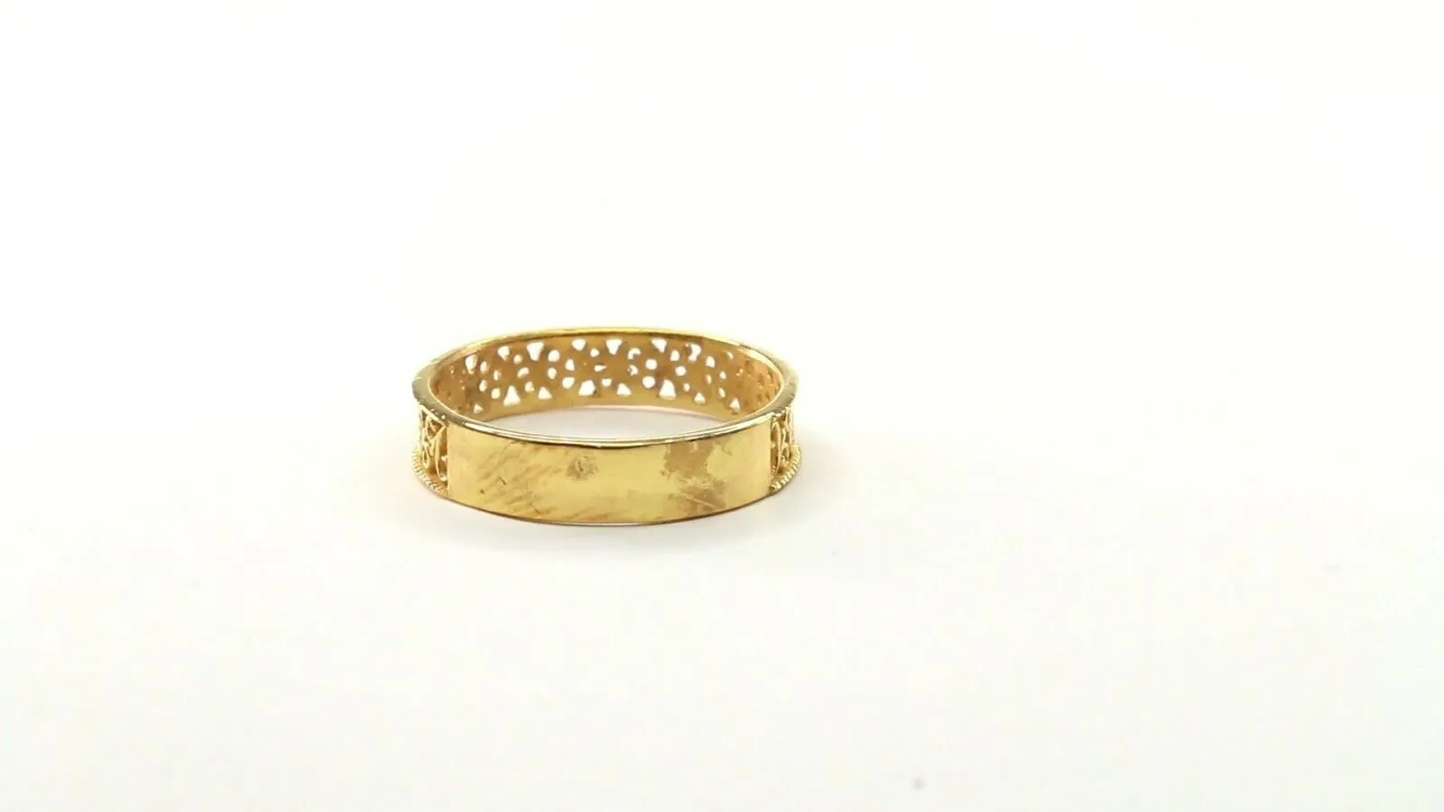 22k Ring Solid Gold ELEGANT Charm Ladies Filigree Band SIZE 11 RESIZABLE r2323