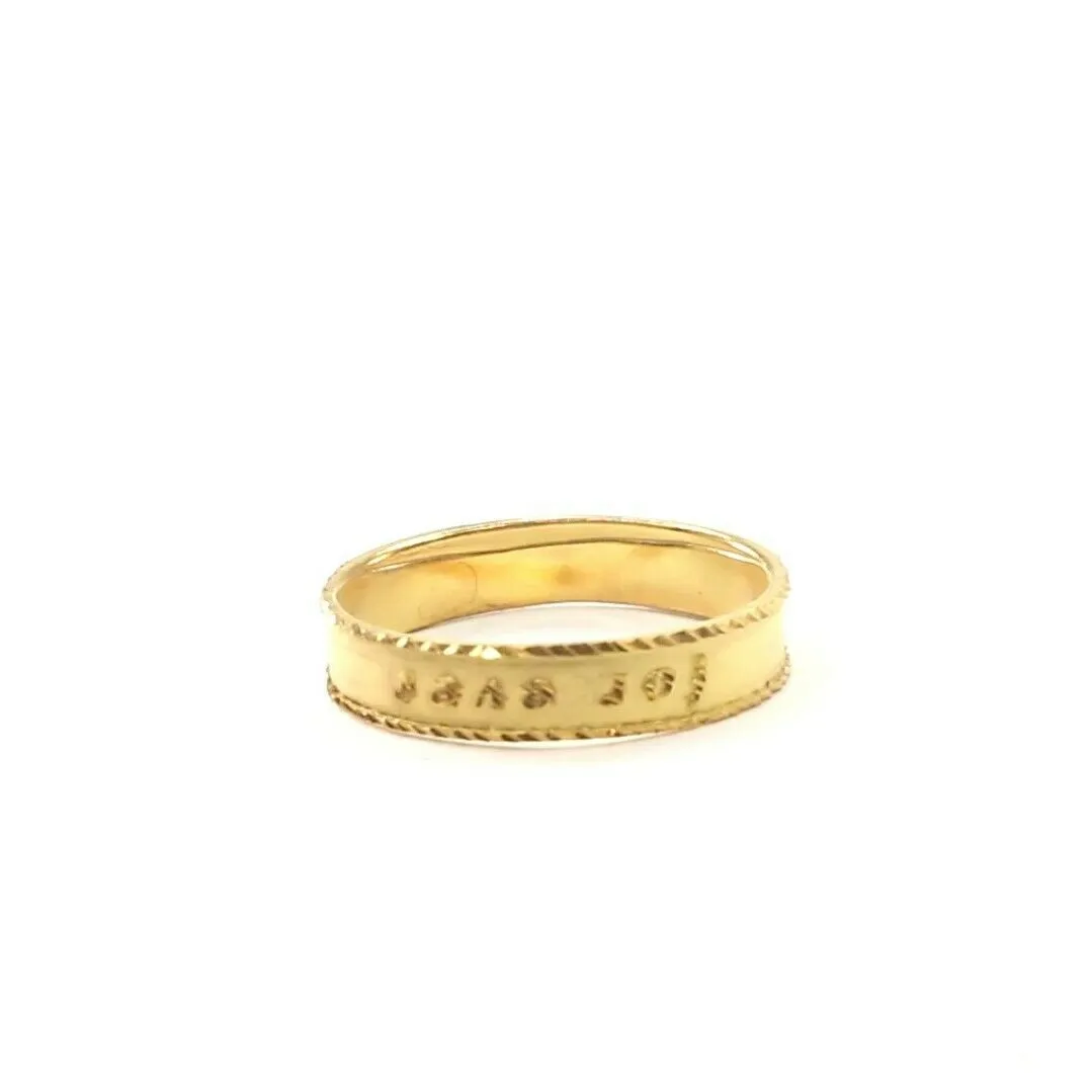 22k Ring Solid Gold ELEGANT Charm Ladies Forever Band SIZE 7.5 RESIZABLE r2339