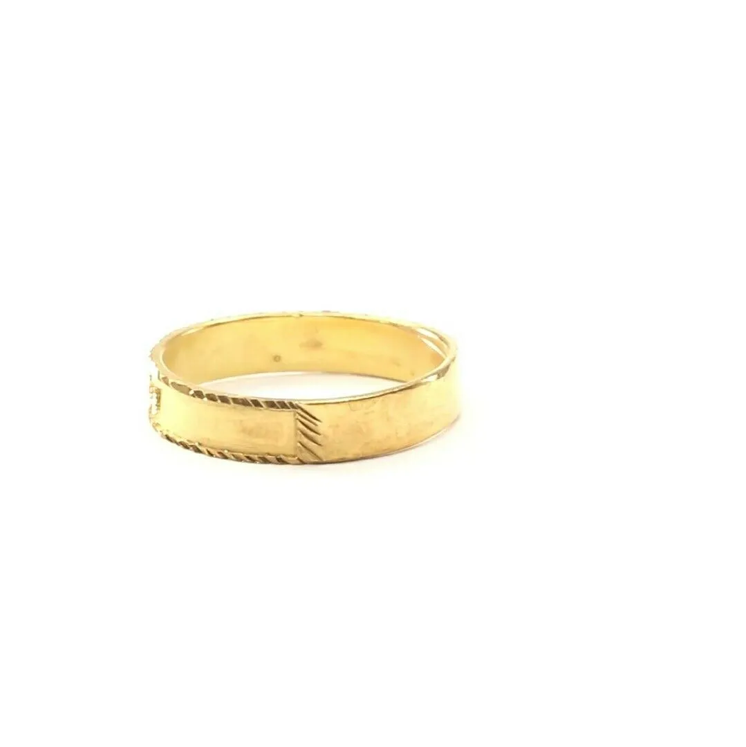 22k Ring Solid Gold ELEGANT Charm Ladies Forever Band SIZE 7.5 RESIZABLE r2339