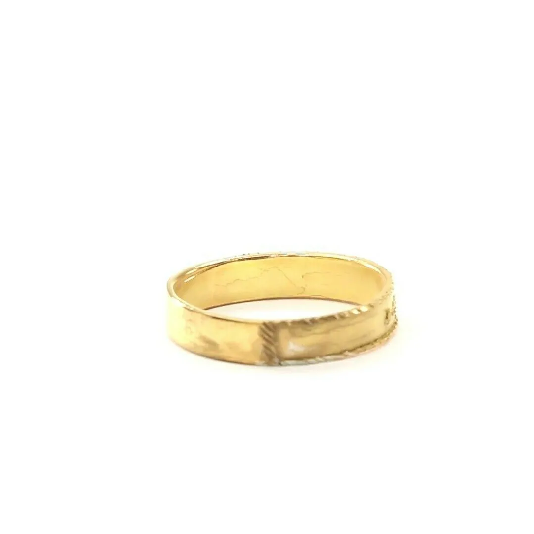 22k Ring Solid Gold ELEGANT Charm Ladies Forever Band SIZE 7.5 RESIZABLE r2339