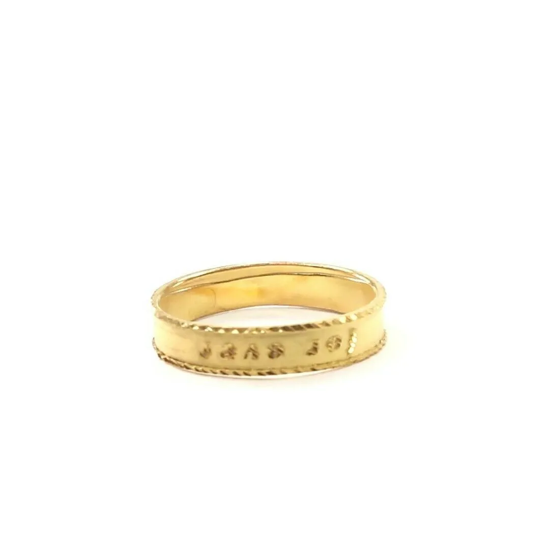 22k Ring Solid Gold ELEGANT Charm Ladies Forever Band SIZE 7.5 RESIZABLE r2339