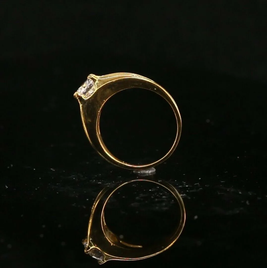 22k Solid Gold Elegant Ladies Solitaire Ring Size 6