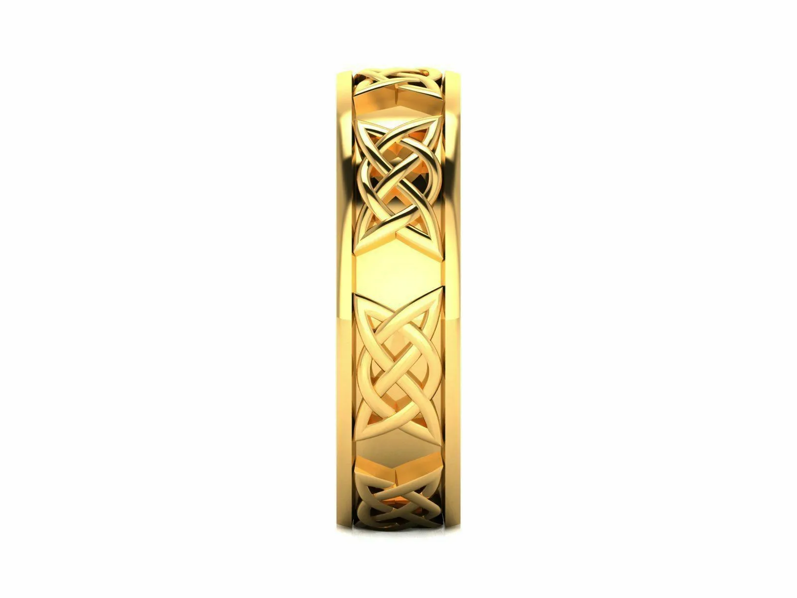 22k Ring Solid Yellow Gold Ladies Jewelry Modern Geometric Insert Design CGR5