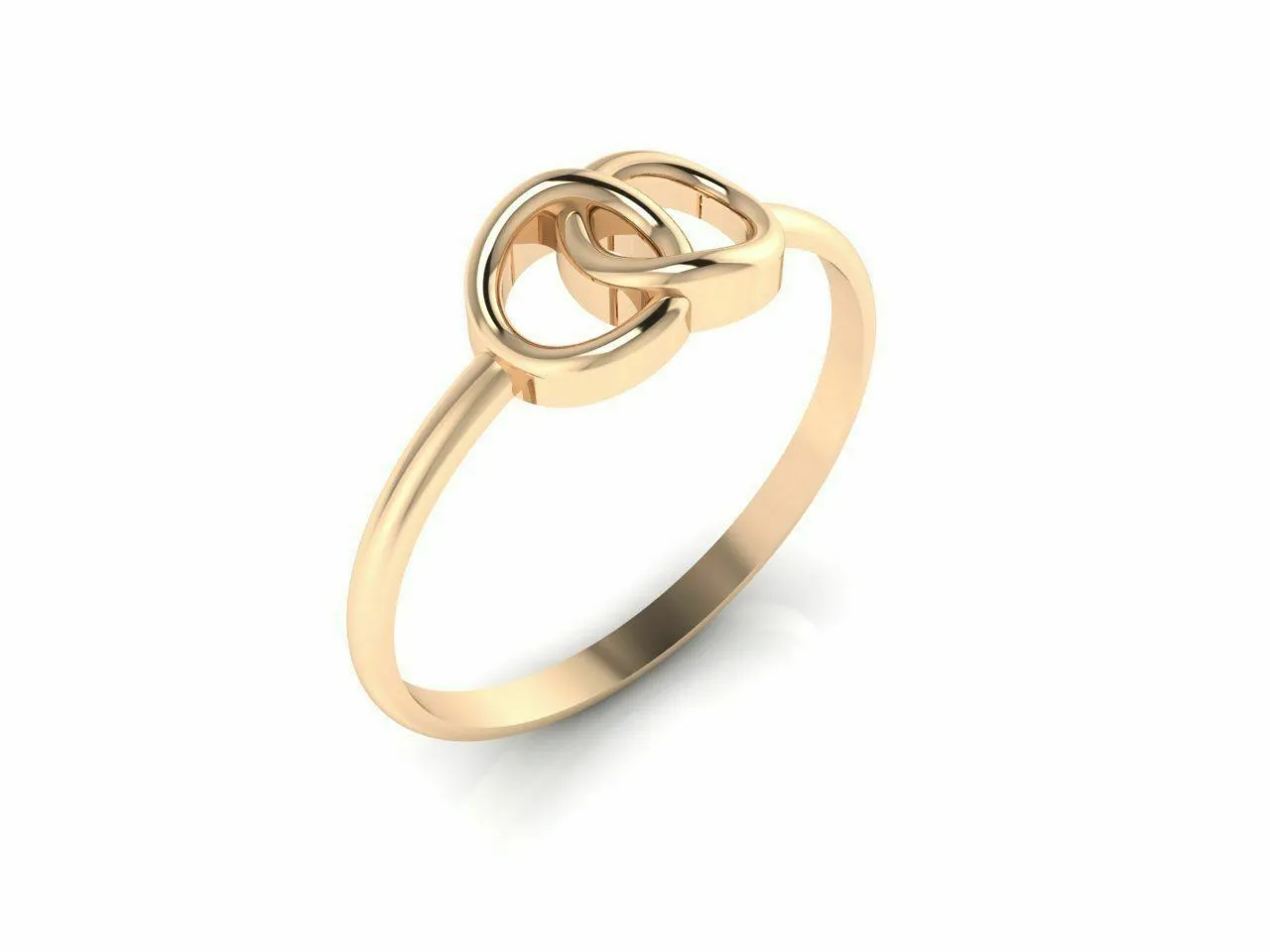 22k Solid Yellow Gold Ladies Jewelry Modern Band with Infinity Design CGR59