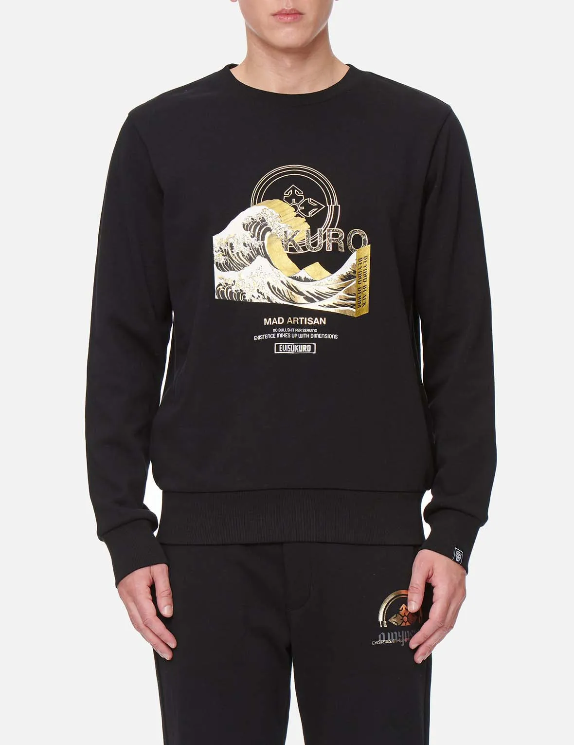 3D Ukiyo-E Foil Print Sweatshirt