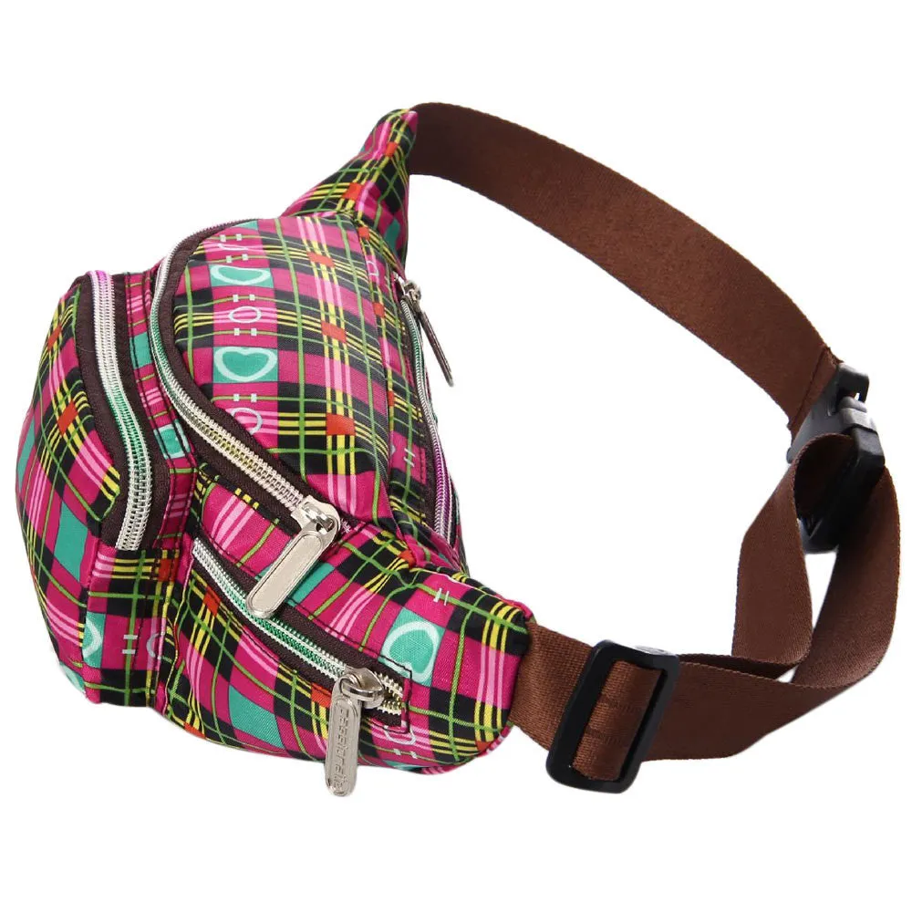 5 Colors Forward Waist Bag Oxford Plaid Waist Bag