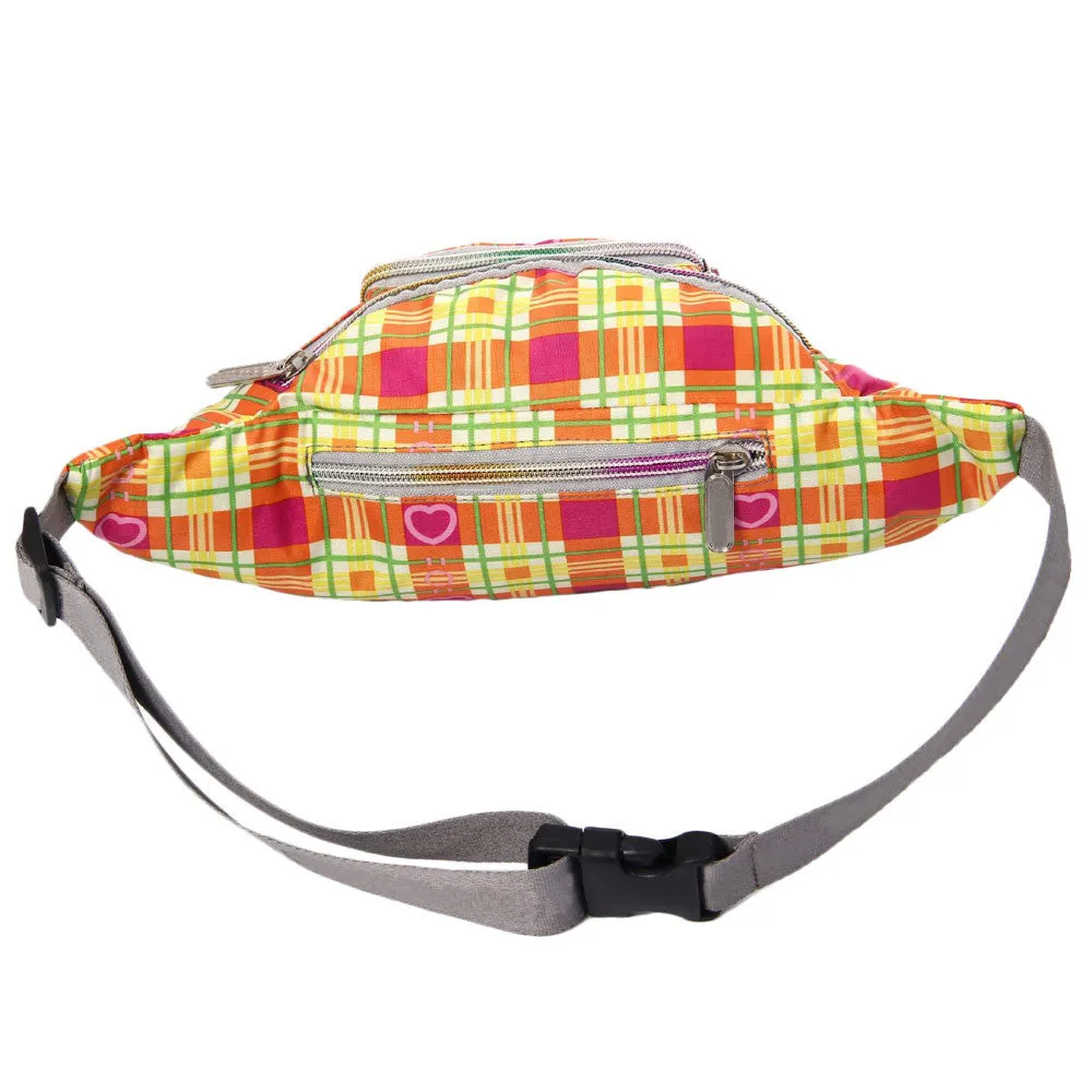 5 Colors Forward Waist Bag Oxford Plaid Waist Bag