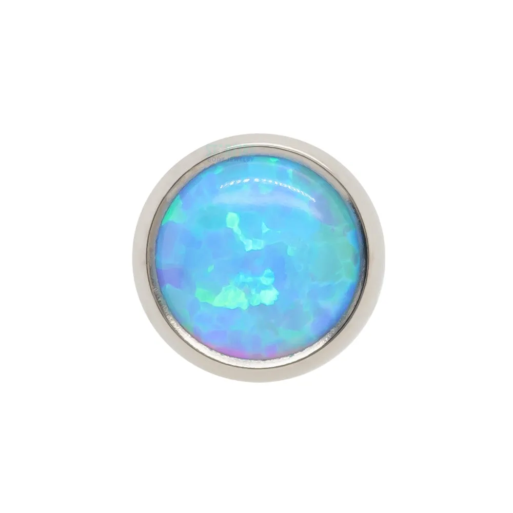 5mm Bezel-Set Opal Cabochon Threaded End