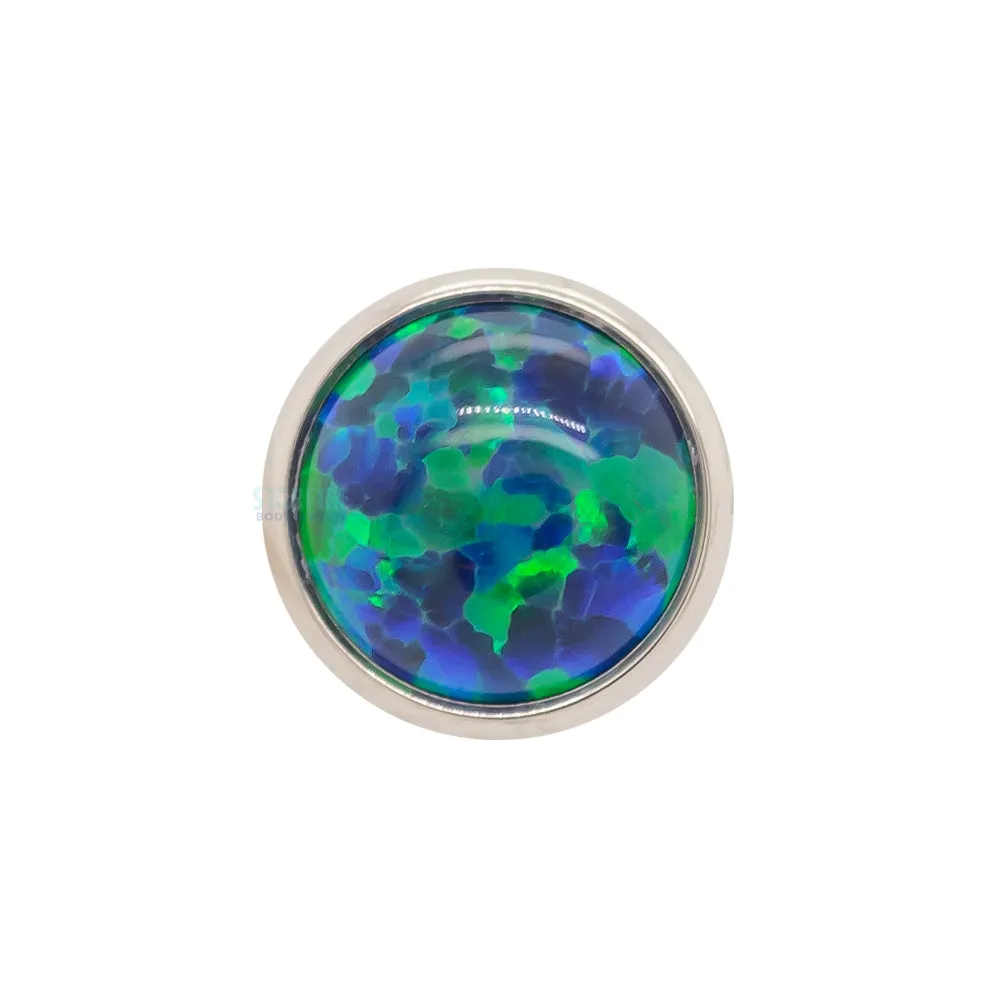 5mm Bezel-Set Opal Cabochon Threaded End