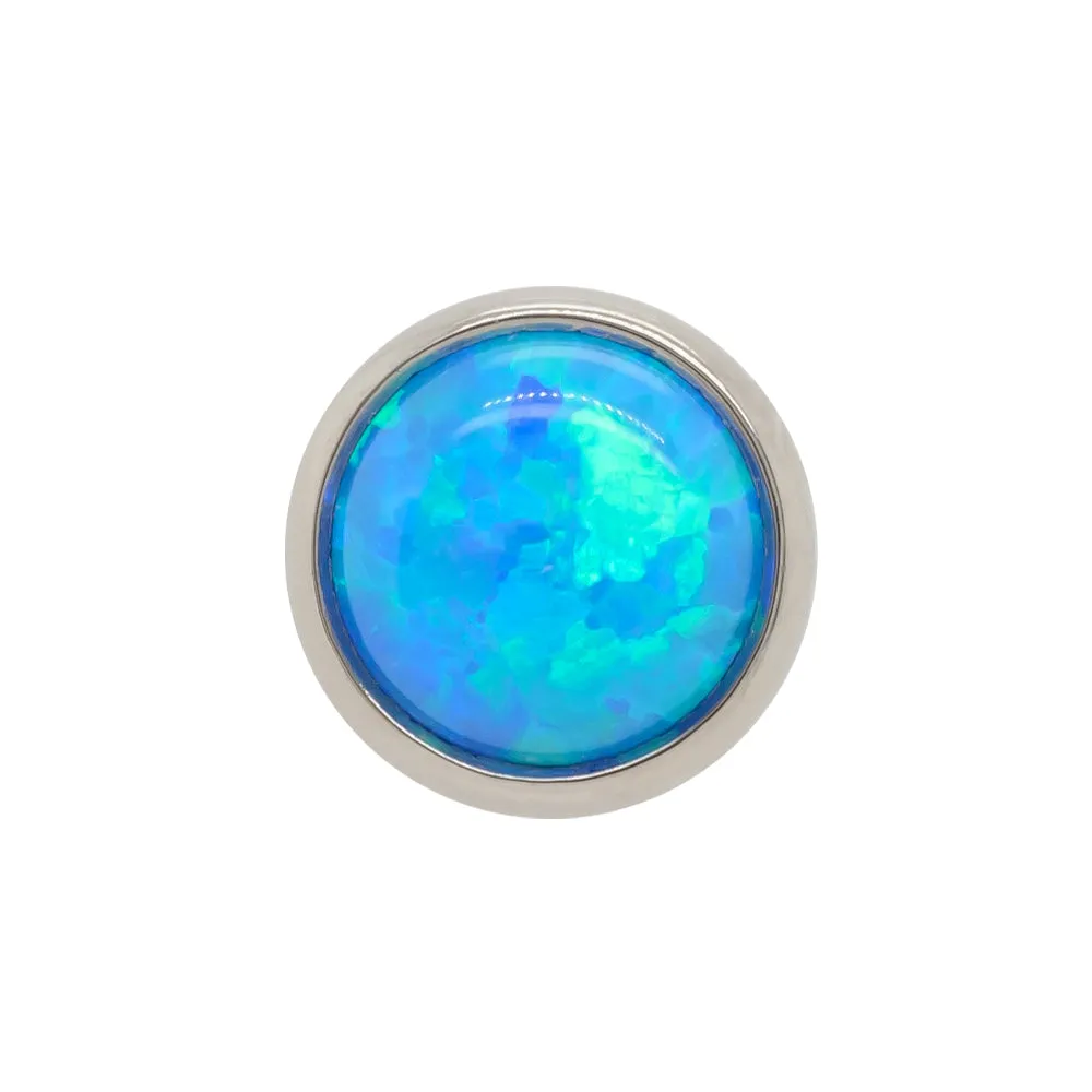 5mm Bezel-Set Opal Cabochon Threaded End