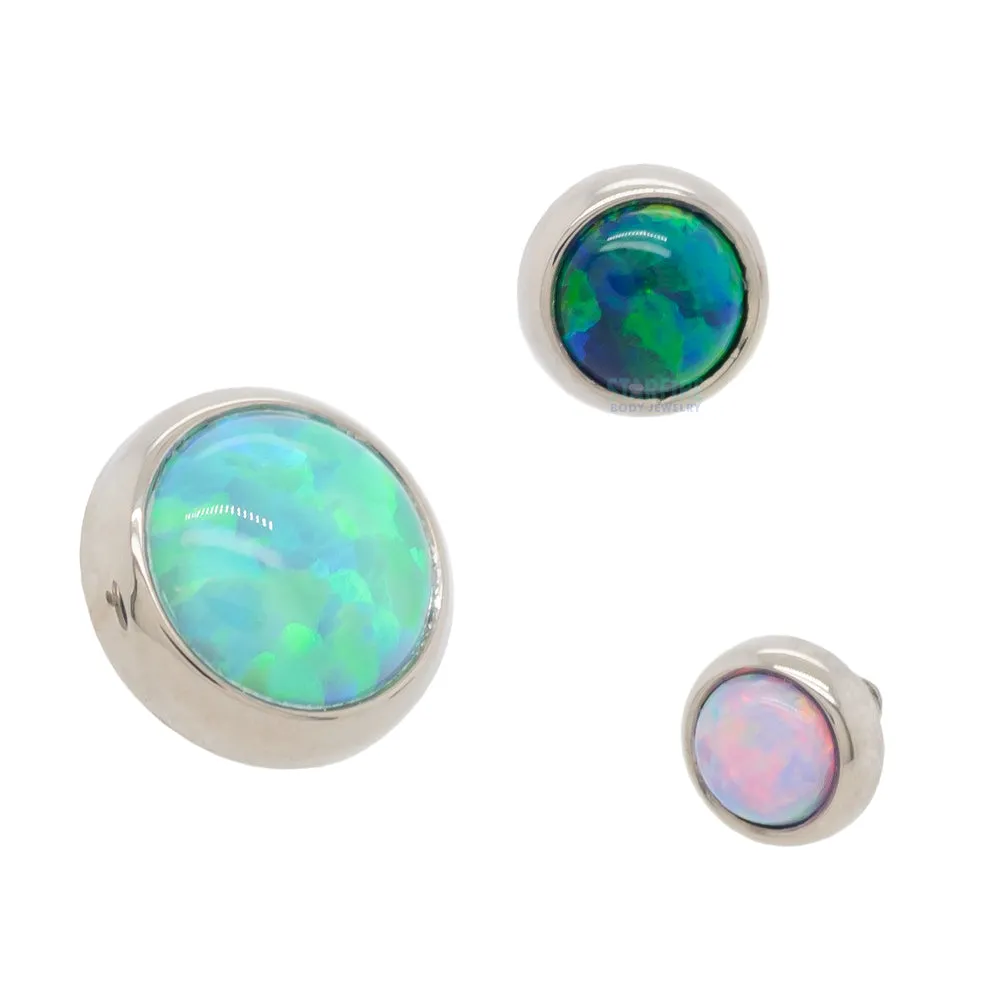 5mm Bezel-Set Opal Cabochon Threaded End