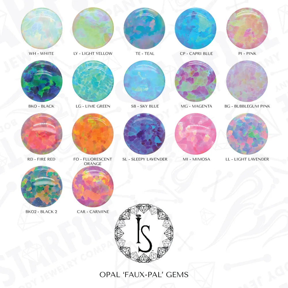 5mm Bezel-Set Opal Cabochon Threaded End