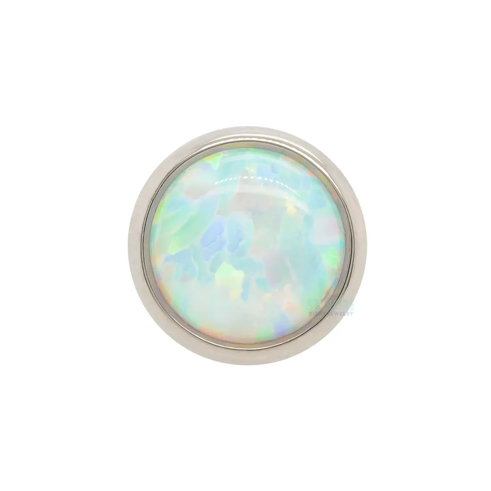 5mm Bezel-Set Opal Cabochon Threaded End