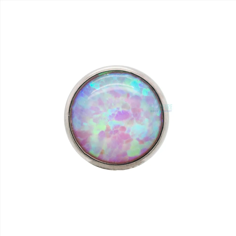 5mm Bezel-Set Opal Cabochon Threaded End