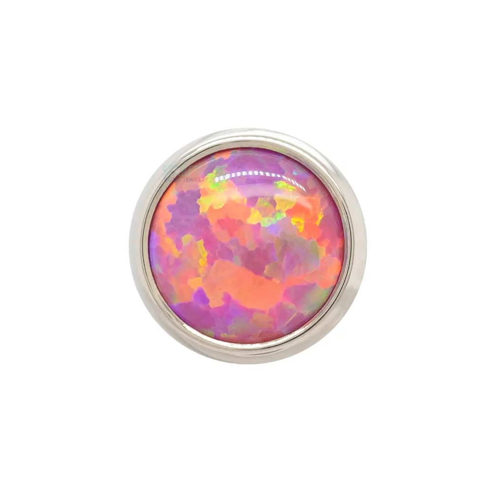 5mm Bezel-Set Opal Cabochon Threaded End