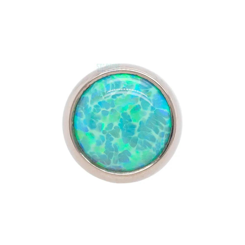 5mm Bezel-Set Opal Cabochon Threaded End