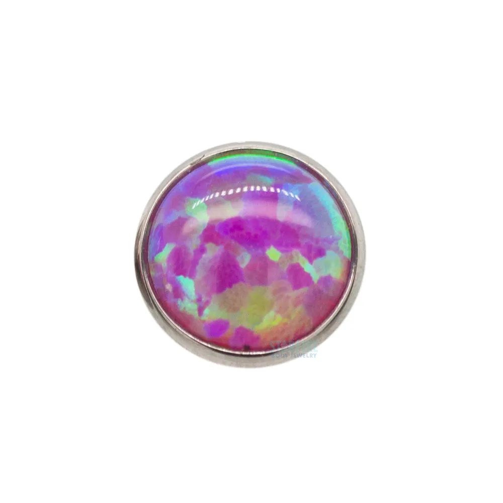 5mm Bezel-Set Opal Cabochon Threaded End