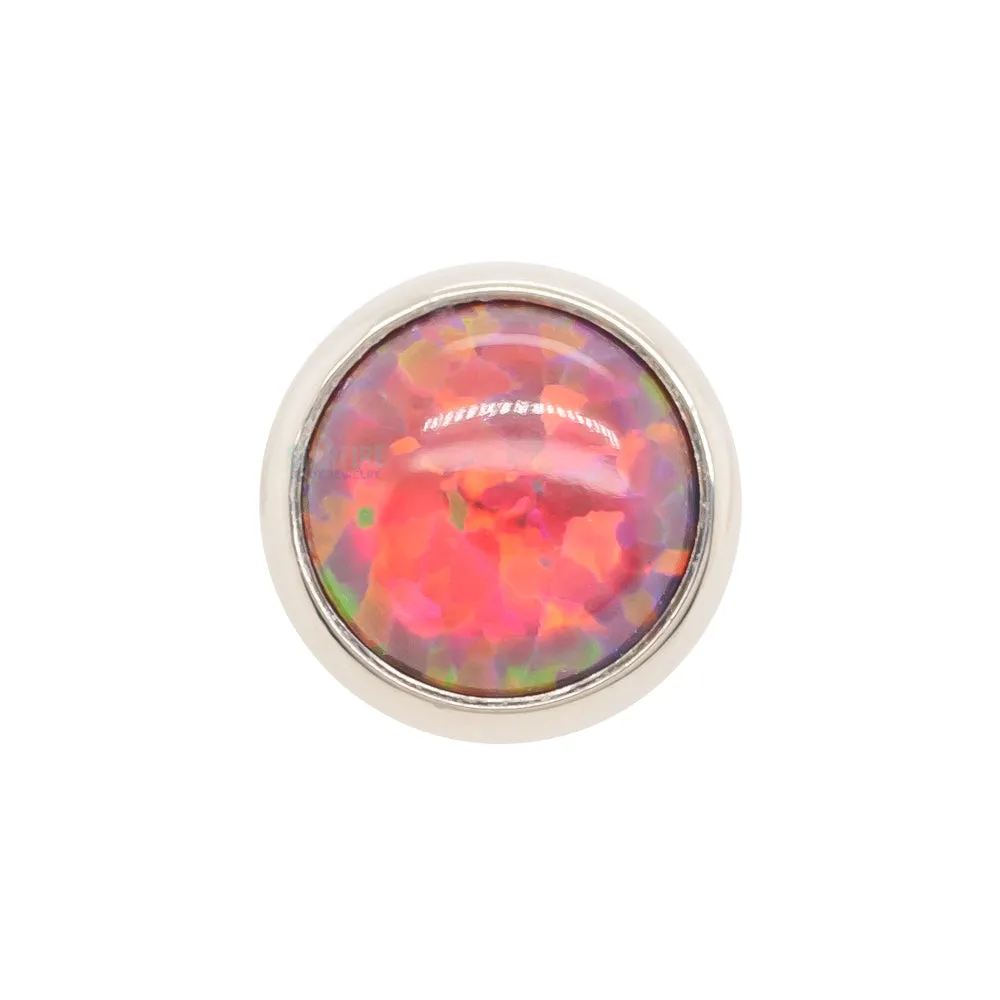 5mm Bezel-Set Opal Cabochon Threaded End