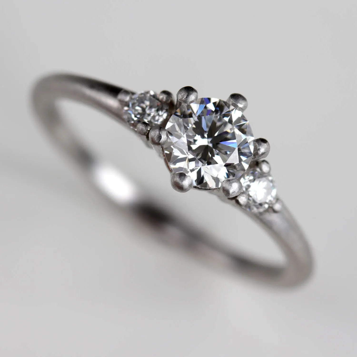 5mm Prong-set Three Stone Ring 