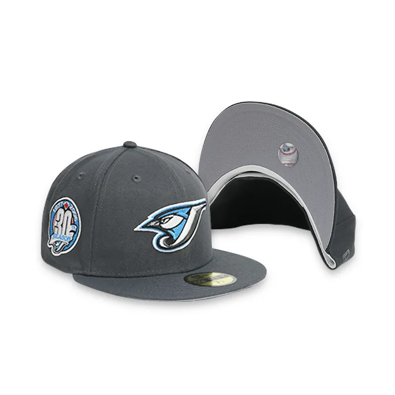 Toronto Blue Jays 30th Season Grey 59FIFTY Fitted Hat