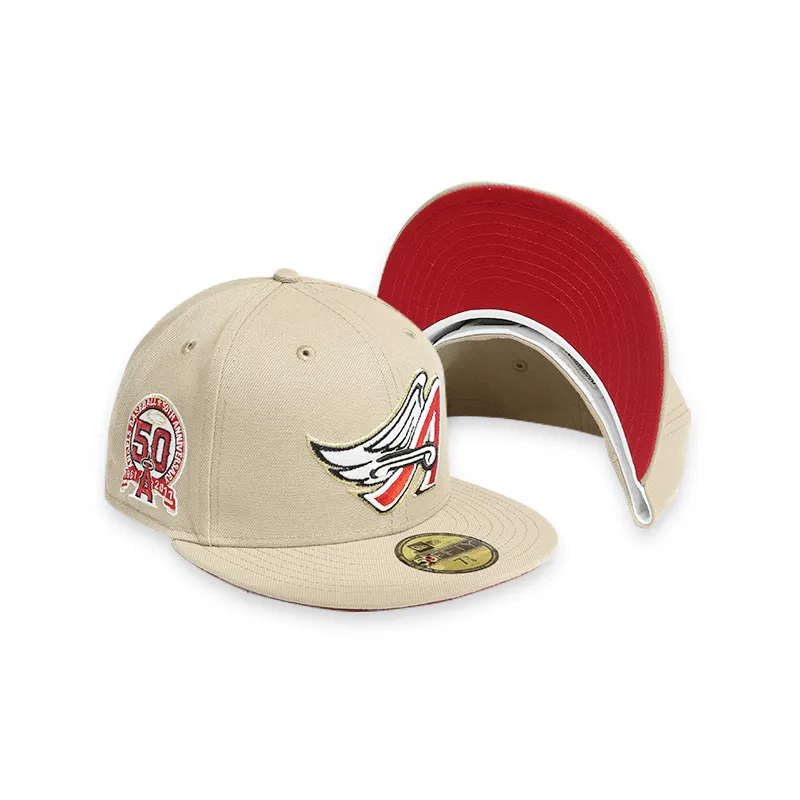 Los Angeles Angels 50th Anniversary Tan 59FIFTY Fitted Hat