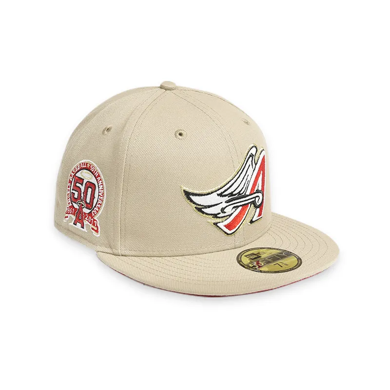 Los Angeles Angels 50th Anniversary Tan 59FIFTY Fitted Hat