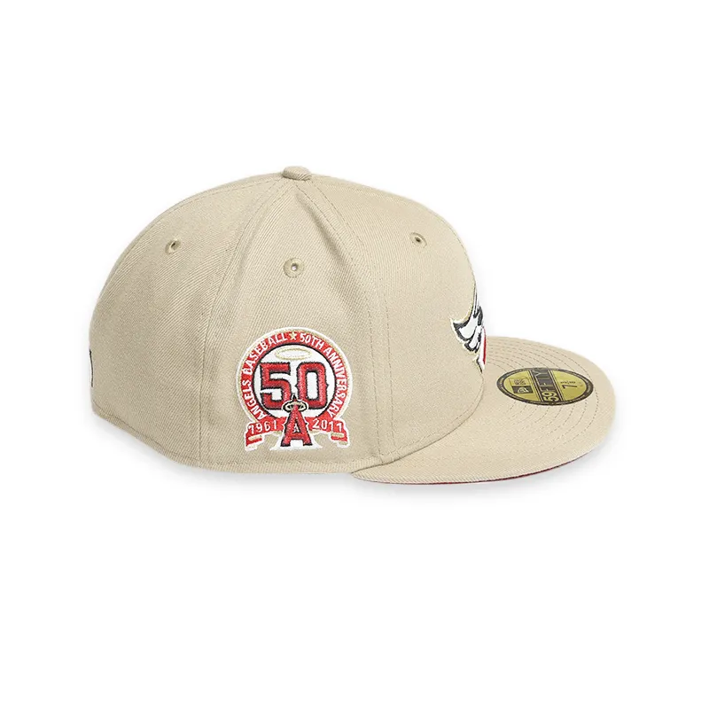 Los Angeles Angels 50th Anniversary Tan 59FIFTY Fitted Hat