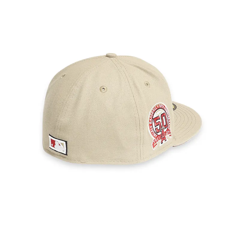 Los Angeles Angels 50th Anniversary Tan 59FIFTY Fitted Hat