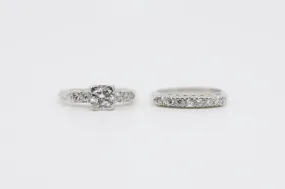 950 Platinum 0.87tcw Diamond Wedding Set (7.70g.)