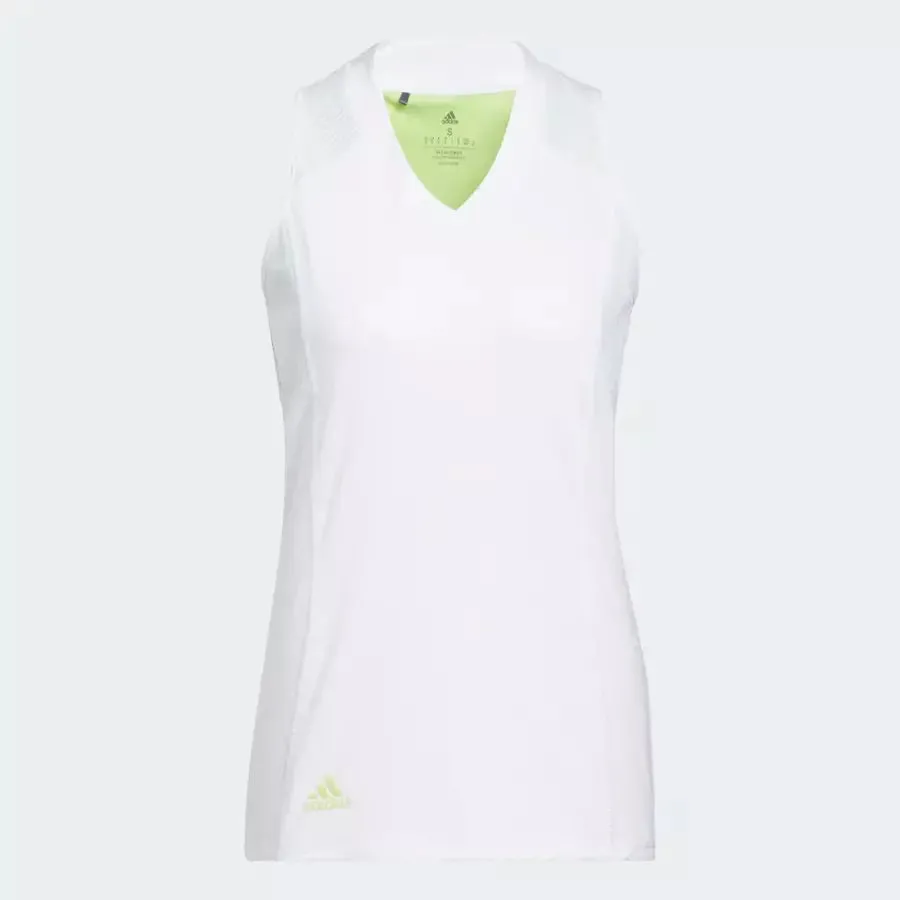 White Adidas Ladies HEAT.RDY Polo Shirt