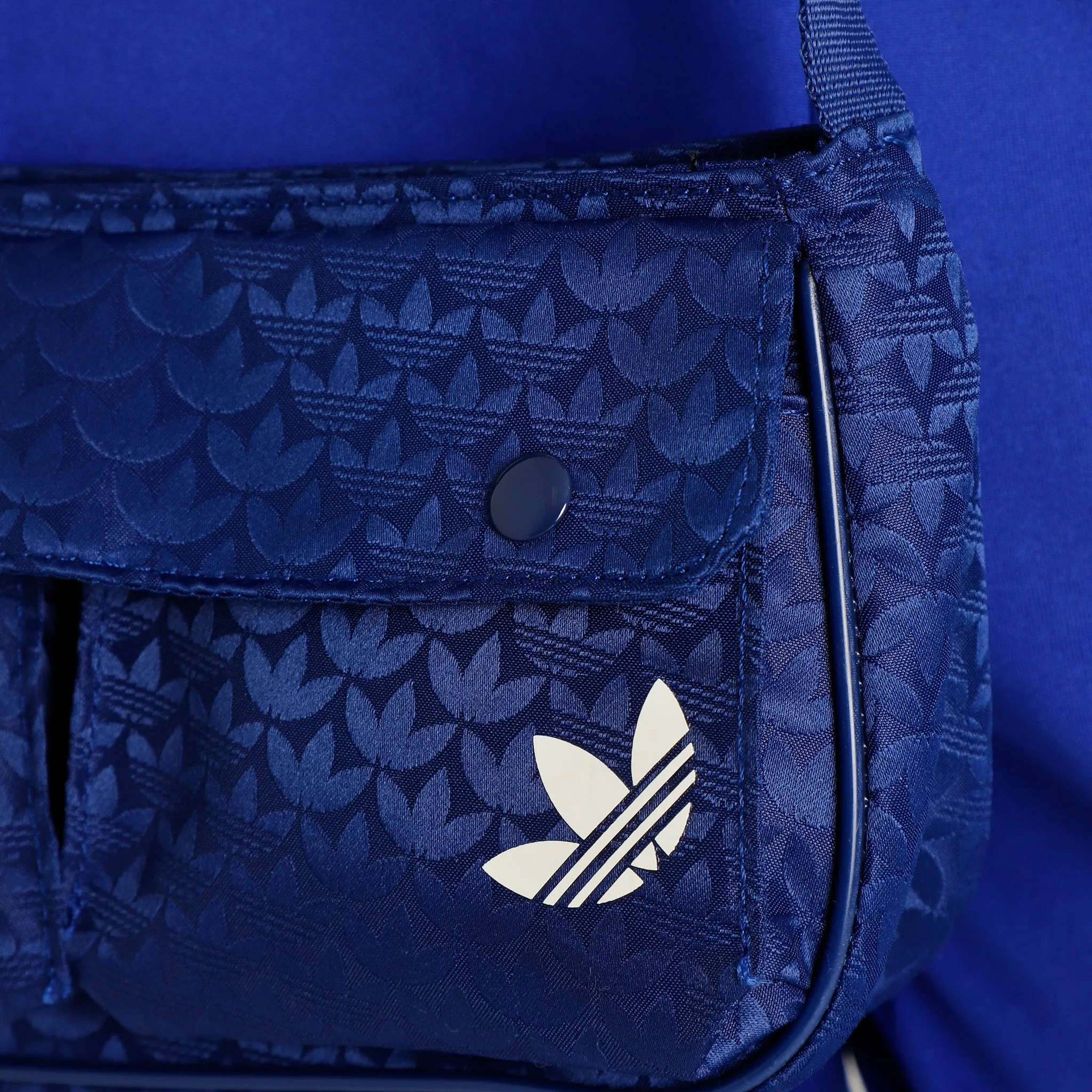 adidas Originals Women's Trefoil Jacquard Monogram Mini Airliner Bag / Victory Blue