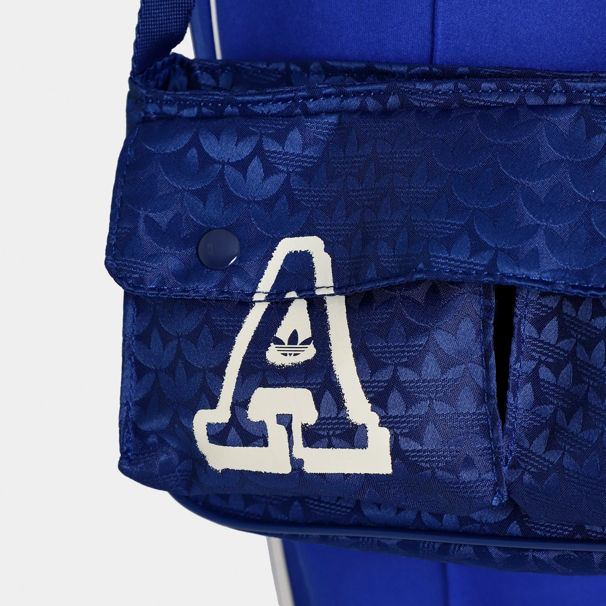 adidas Originals Women's Trefoil Jacquard Monogram Mini Airliner Bag / Victory Blue