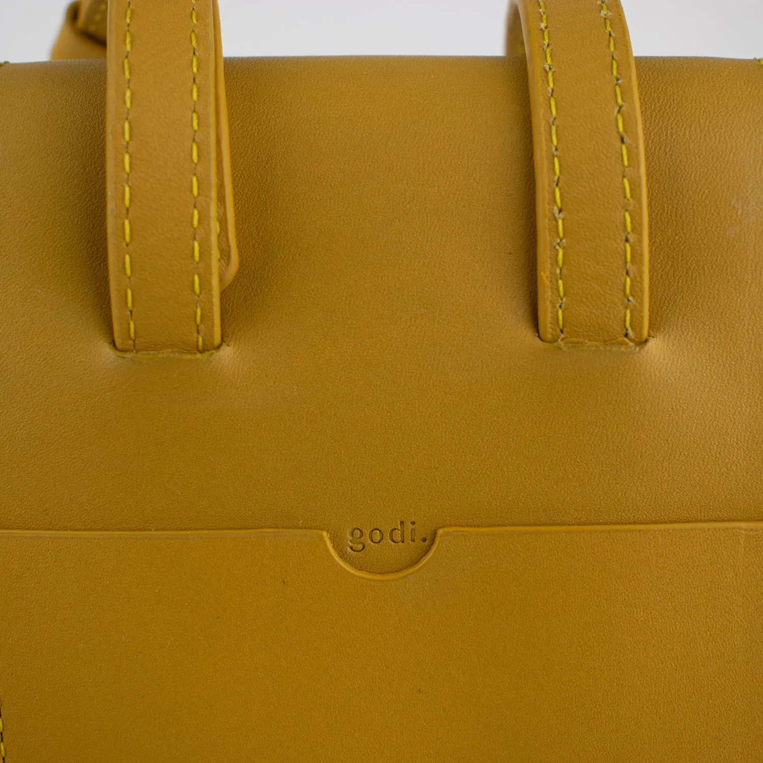 Adjustable Phone Bag in Amber Yellow