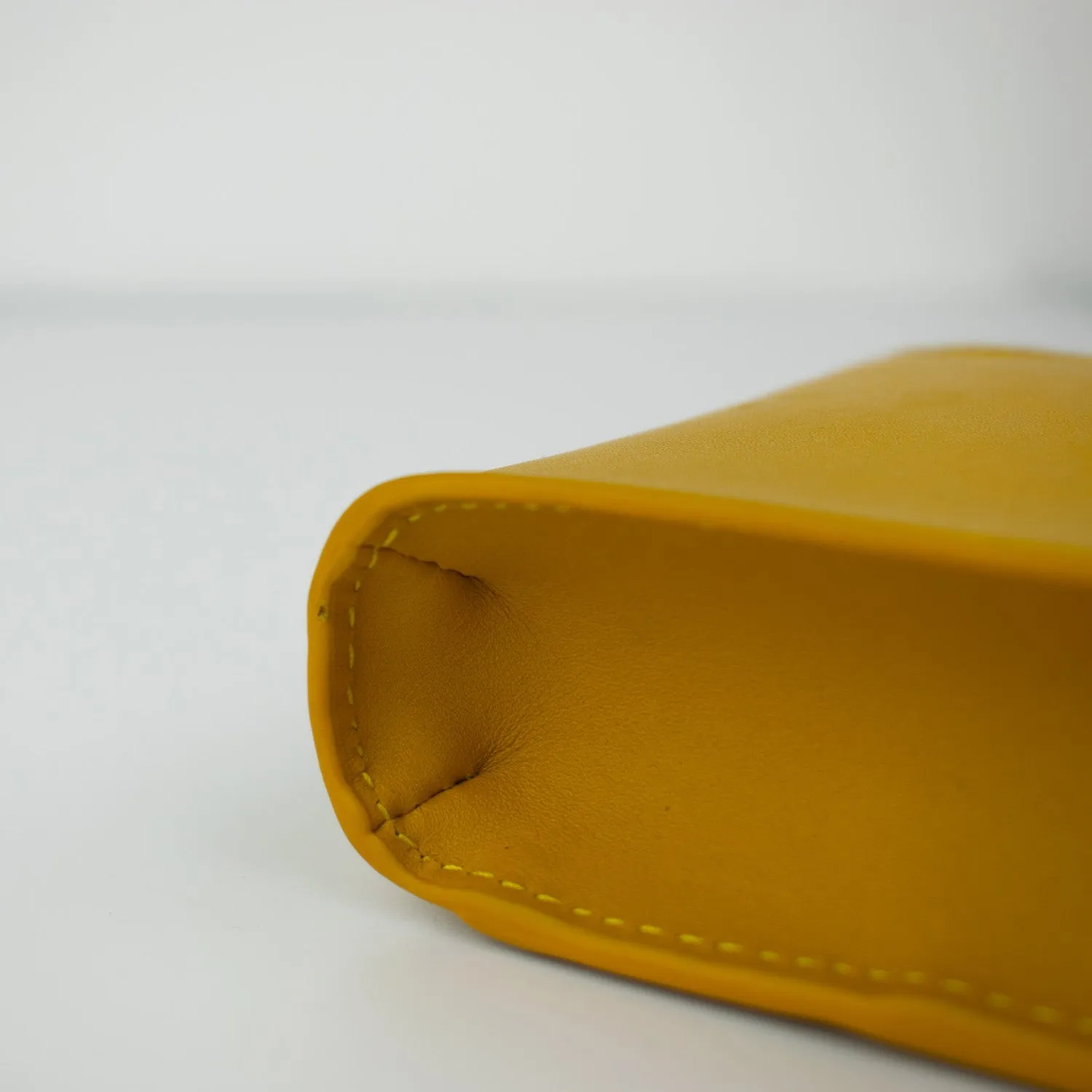 Adjustable Phone Bag in Amber Yellow