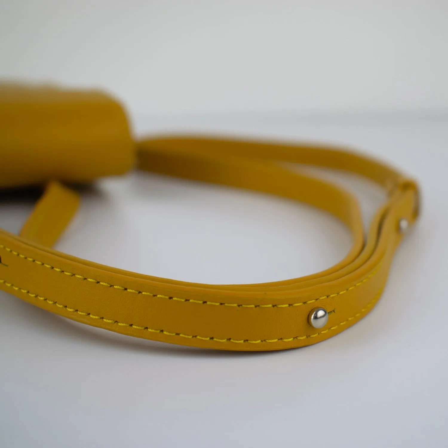 Adjustable Phone Bag in Amber Yellow