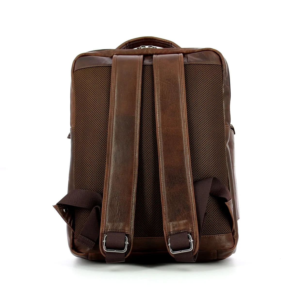 Aeronautica Militare Large Leather Backpack - AM305 - Brown