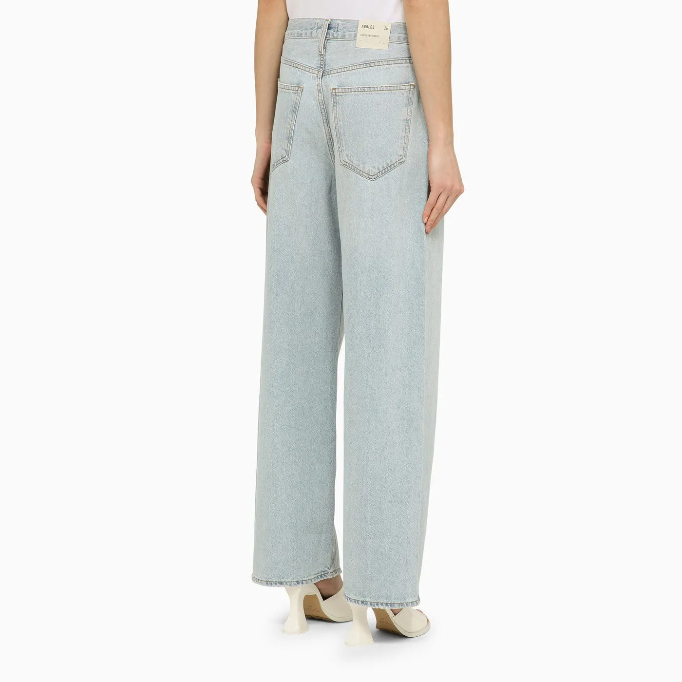 AGOLDE    Agolde Light Blue Wide Denim Jeans