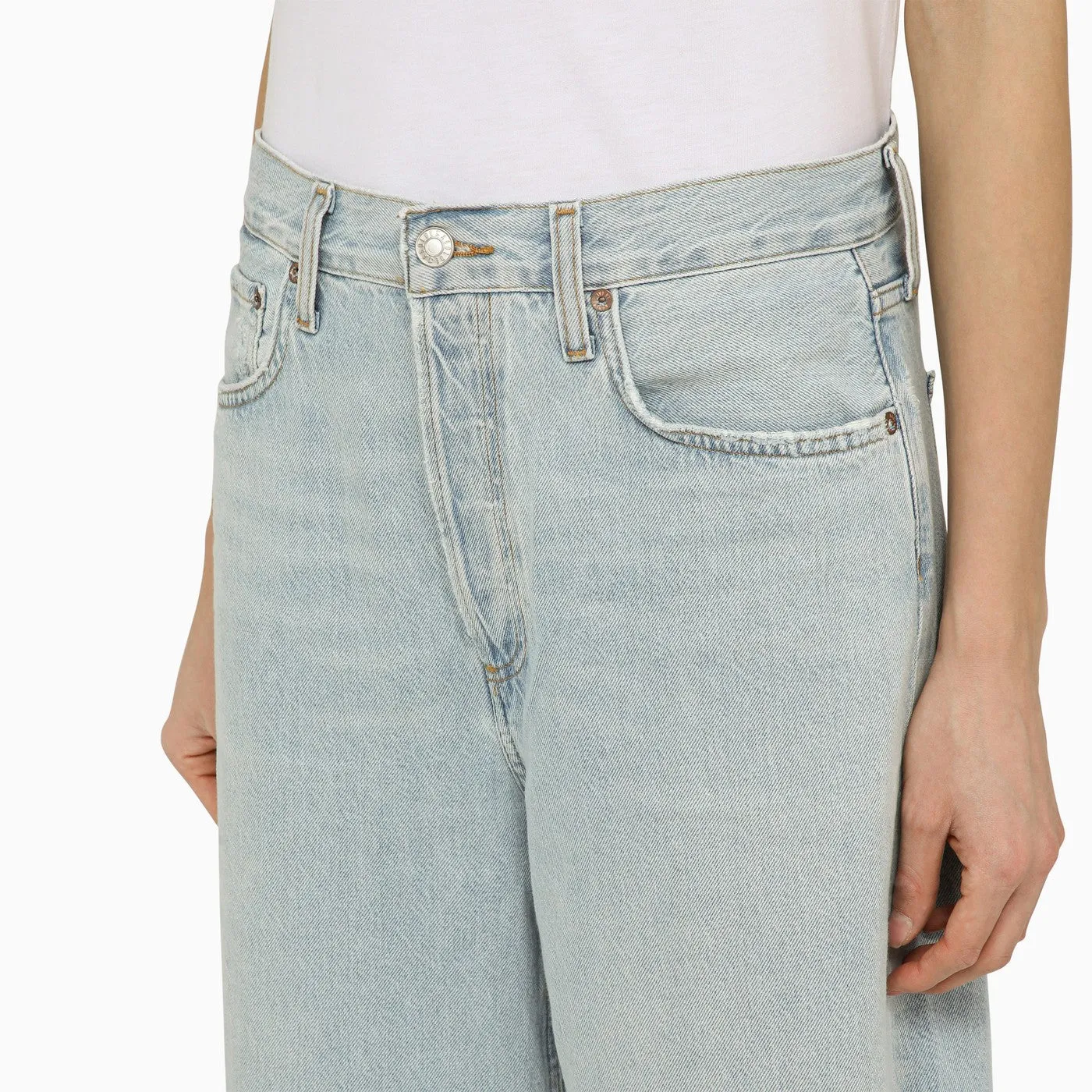 AGOLDE    Agolde Light Blue Wide Denim Jeans