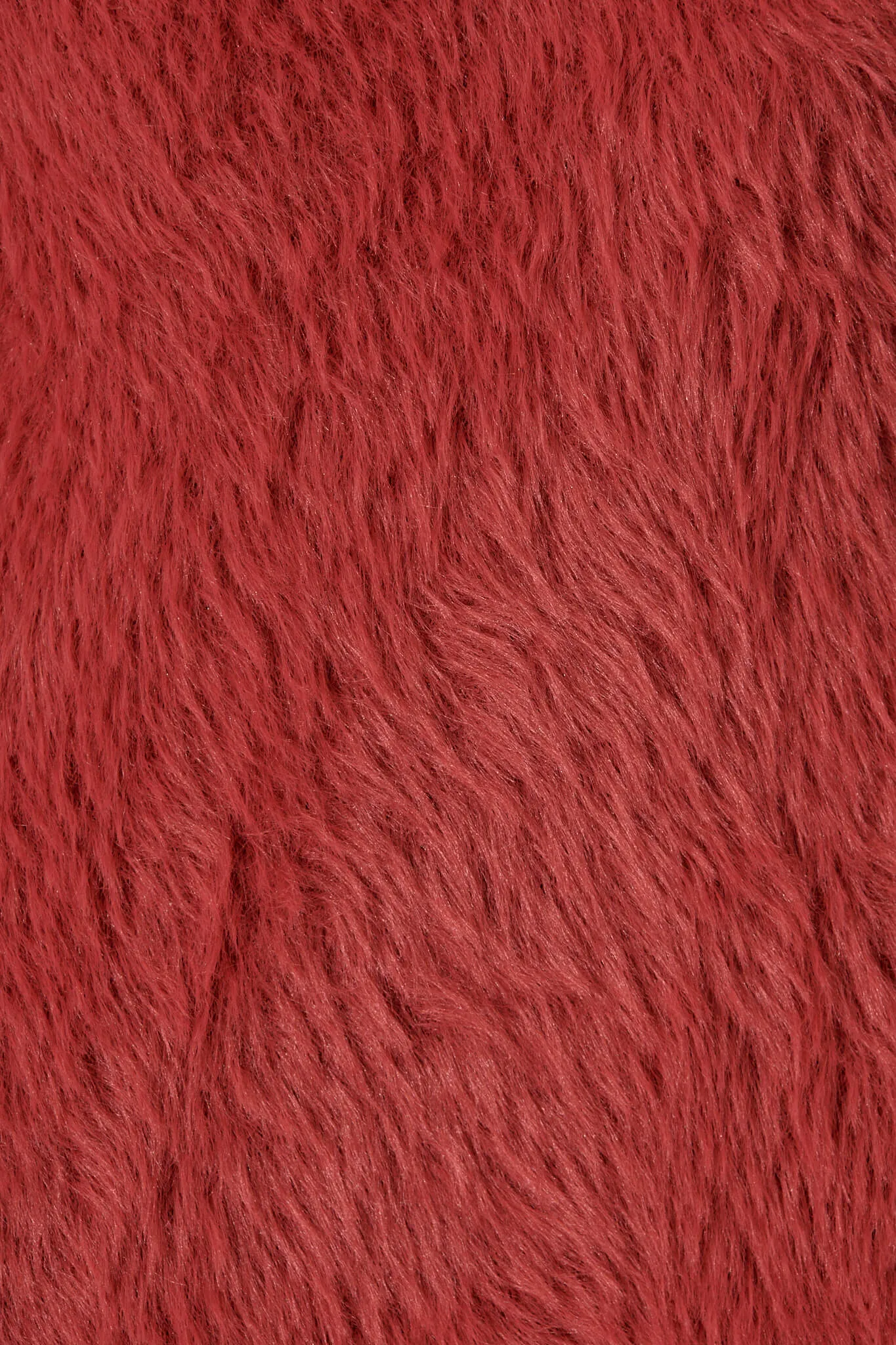 Aline Fluffy Knit In Deep Red Wool Blend