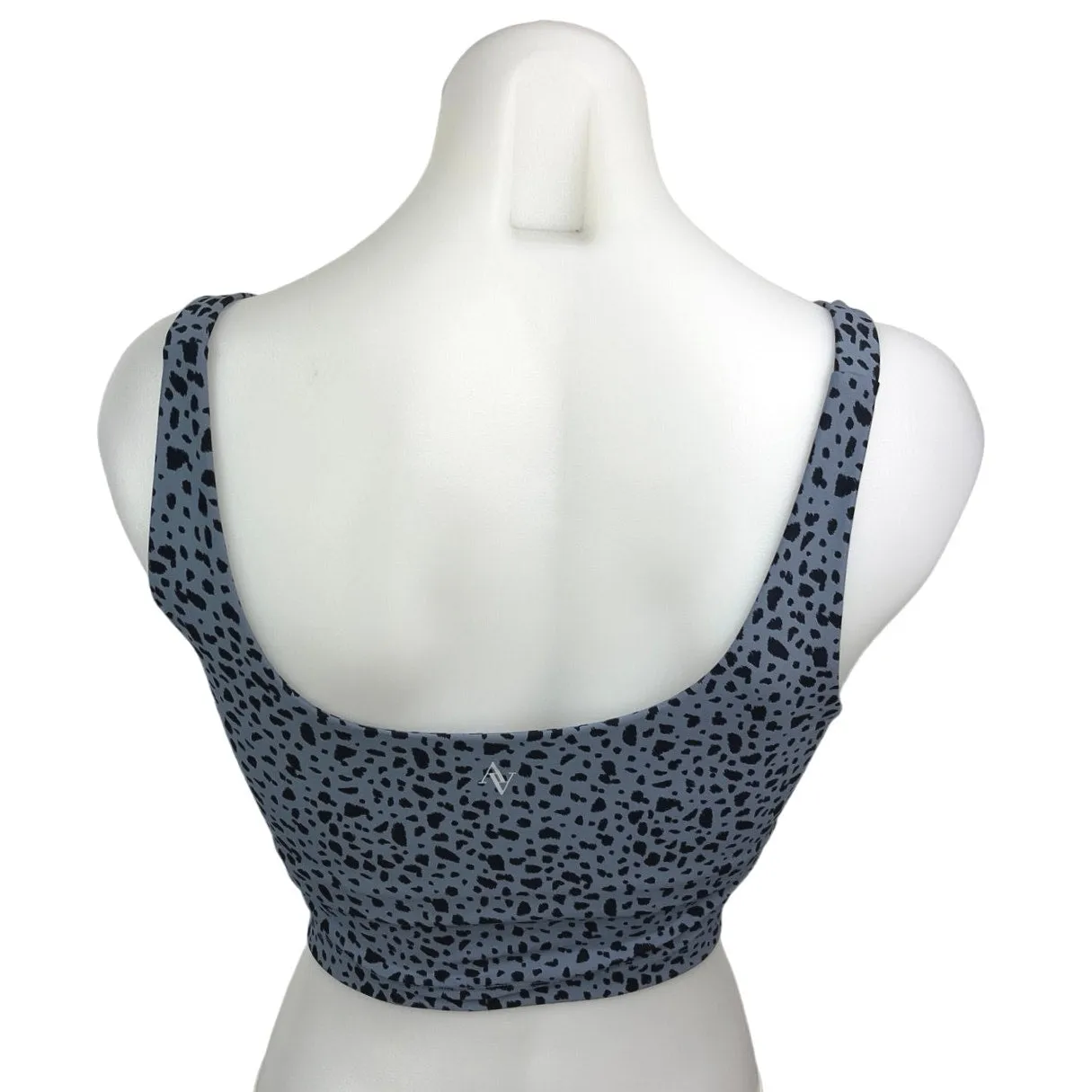 All Access Tempo Blue Black Cheetah Leopard Animal Print Sports Bra Tank Top XS