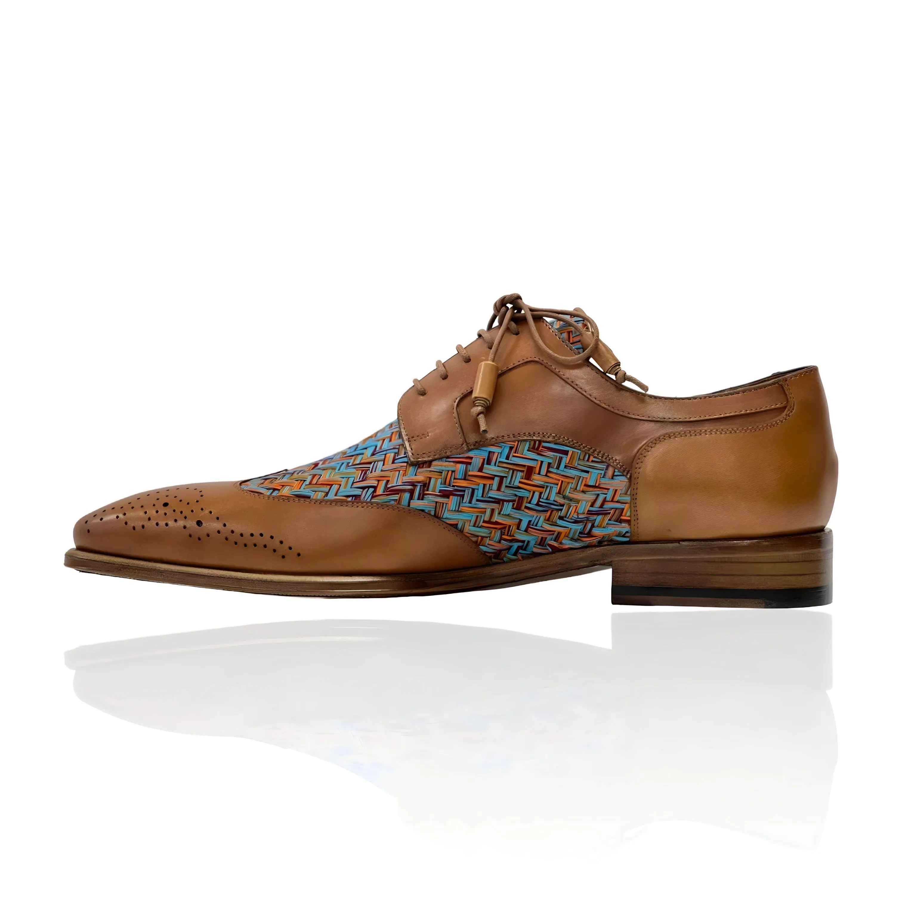 Ambrogio Men's Shoes Multi-Color Leather Derby Oxfords