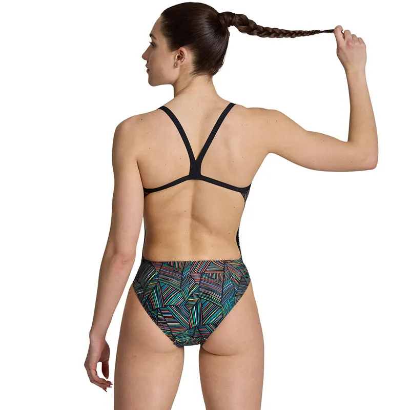 Arena - Overview Ladies Challenge Back Swimsuit - Black/Multi