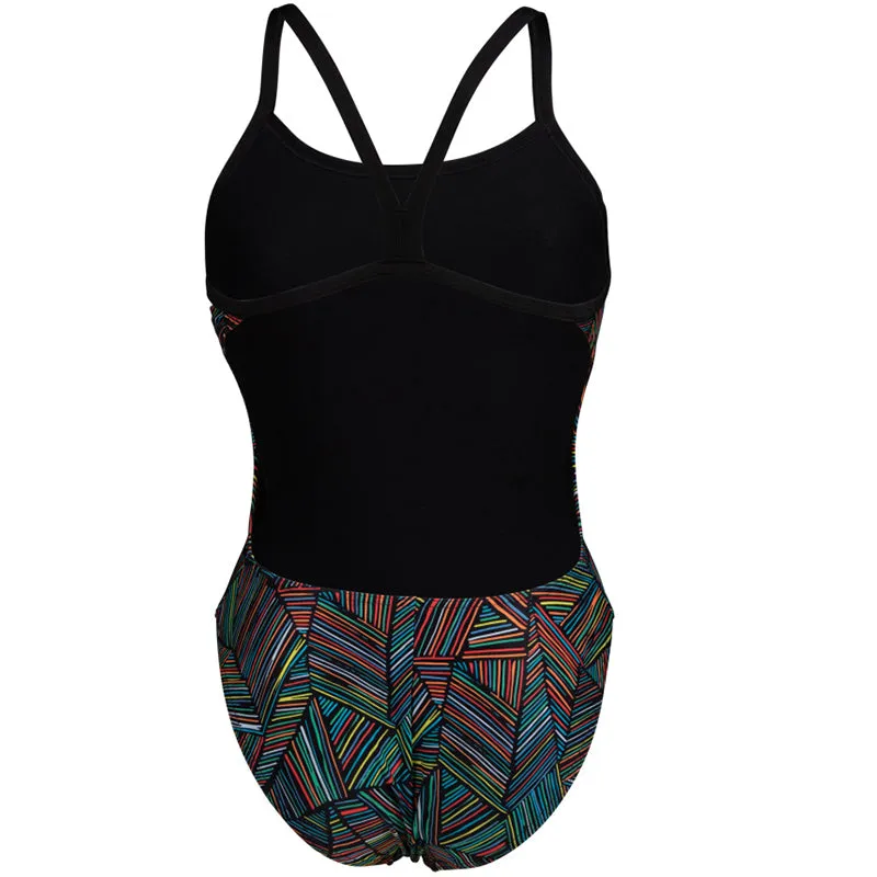 Arena - Overview Ladies Challenge Back Swimsuit - Black/Multi